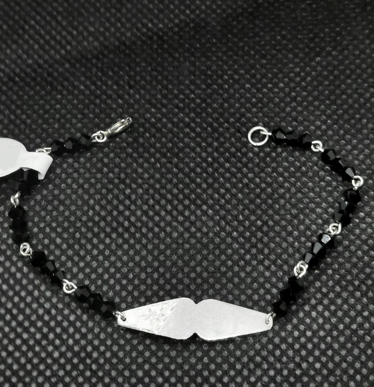 Silver Baby Jetbead